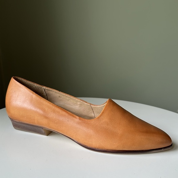 Andrew Geller Leather Ballerina Flats Pointed Toe Made in Brazil - Picture 1 of 17